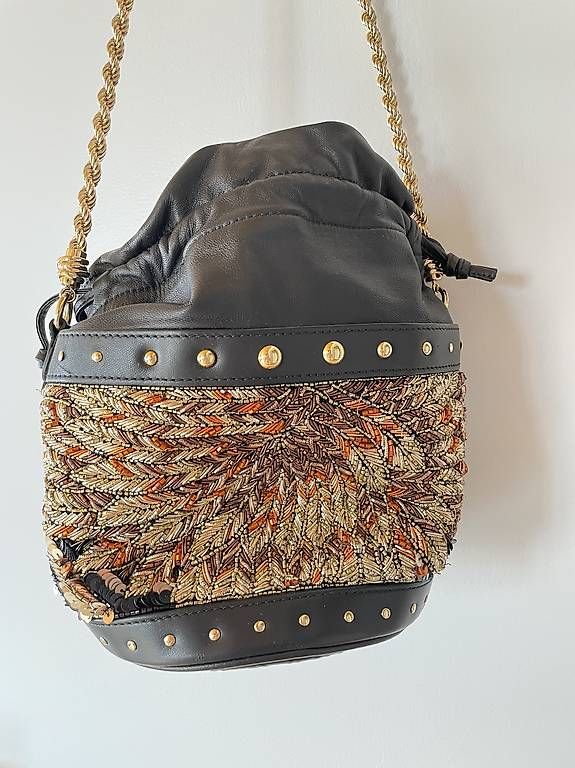 Balmain Borse da donna: Balmain Beuteltasche Tiger Pailetten, Leder – Nuovo (secondo la descrizione) da Arbon venduto da free4style 1