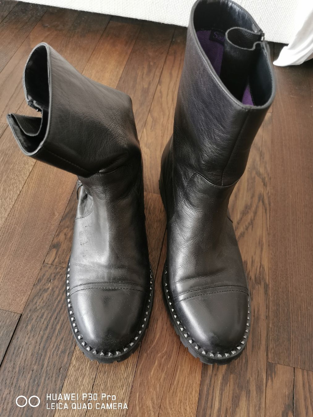 Damenschuhe: Sasha Fabiani Lederstiefel, schwarz, Gr 40, mit Glitzerstein – Gebraucht aus Erlenbach ZH von alisamilana 1