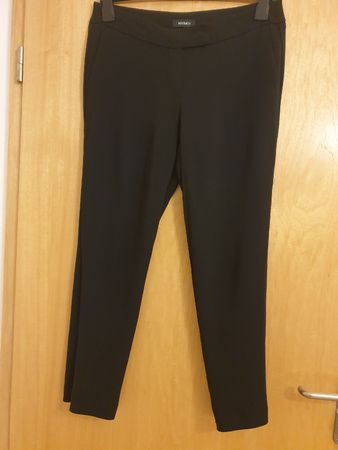 Pantalon, 40, noir, viscose, polyester, bon état