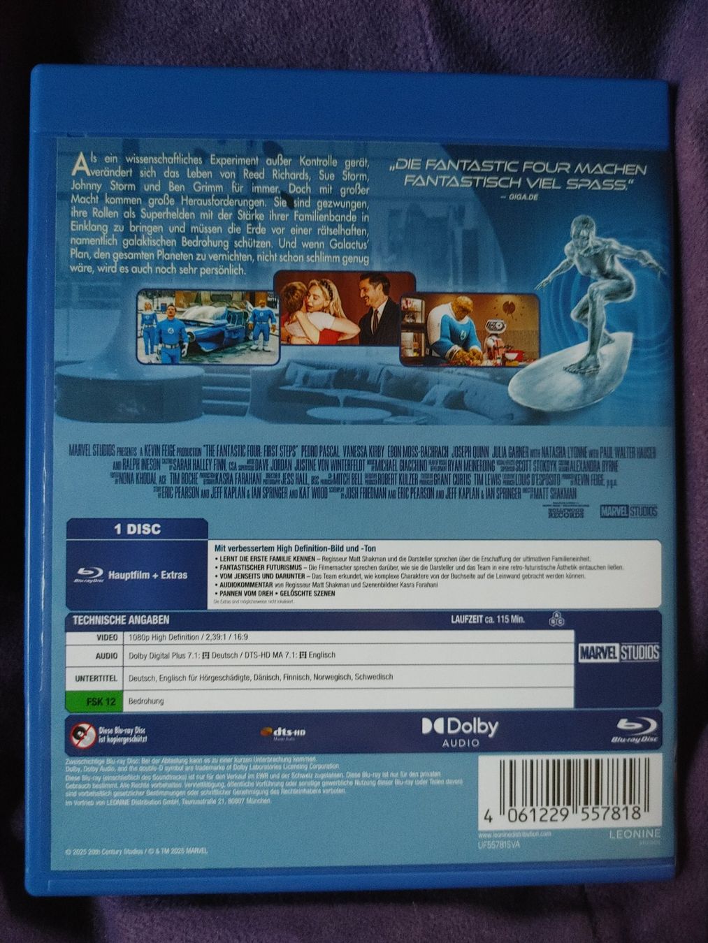 Tous les DVDs: Marvel - The Fantastic Four: First Steps - Blu Ray – D'occasion à Ibach par FinrodTaralom 1