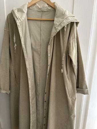 Album di Famiglia: Superbe Manteau en coton beige, neuf!