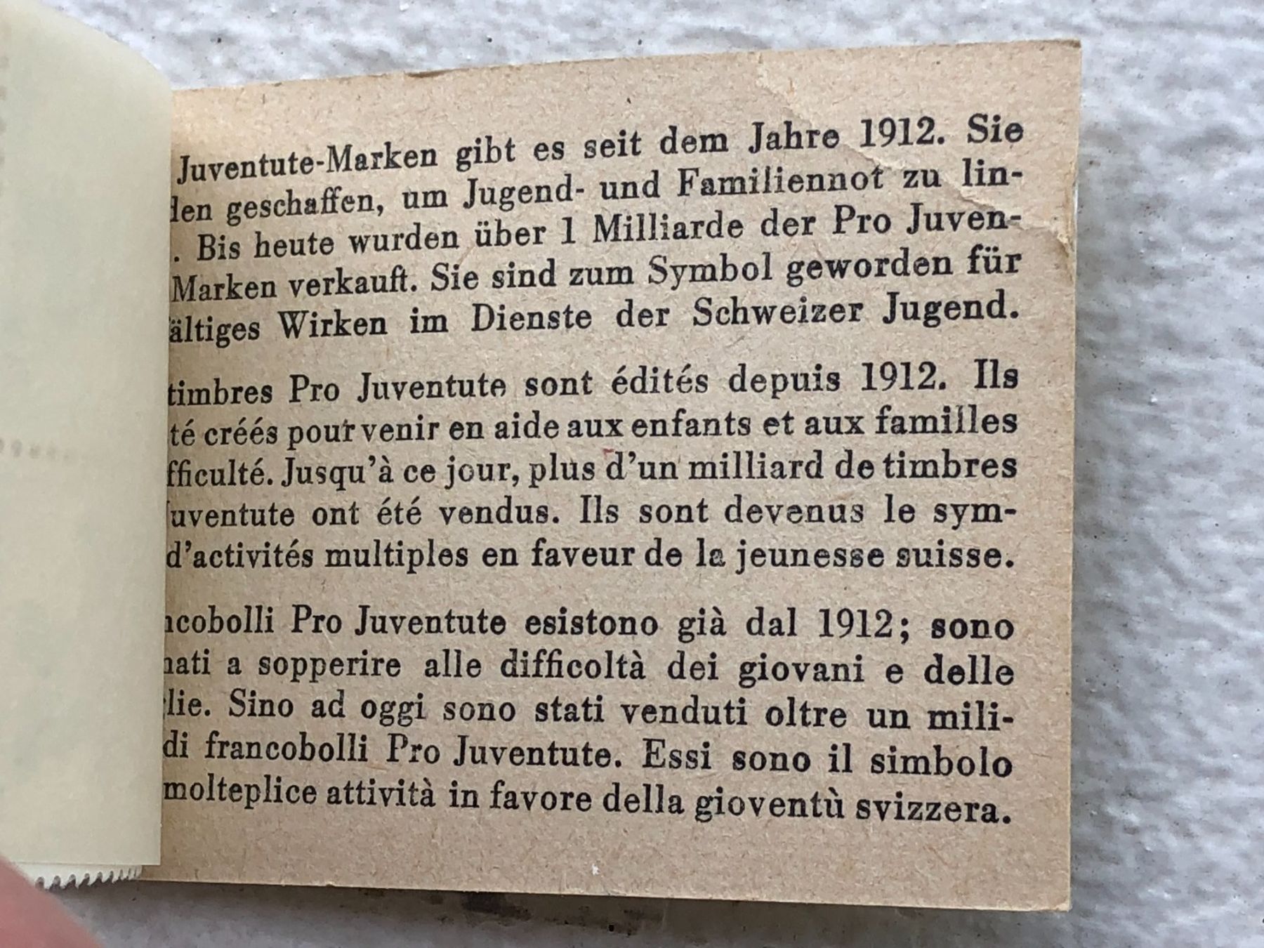 Tutti i francobolli: Projuventute Markenheft 1972 Postfrisch – Nuovo (secondo la descrizione) da Lommiswil venduto da canoga 6