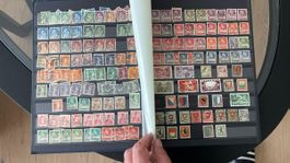 Album mit Alte Briefmarke */O inkl Top Stempel und Abart