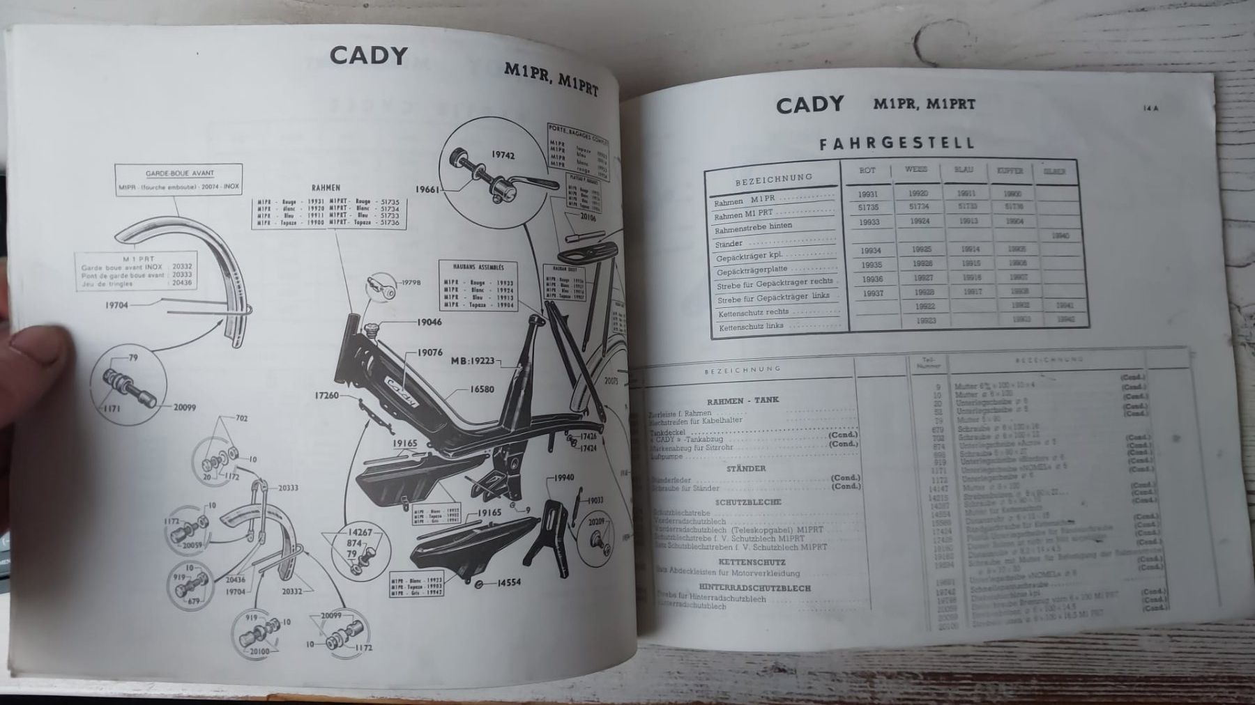 Parti ricambio per ciclomotori: Ersatzteilkatalog Motobécane Cady – Usato da Henggart venduto da Jan073 2