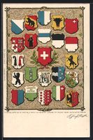 Zürich, Wappen aller Schweizer Kantone,