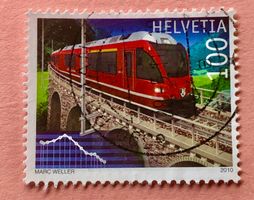 Nr.1350  Stempel 100 Jahre Berninalinie 2010   