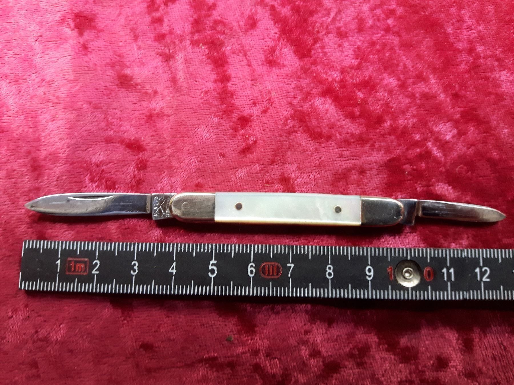 Taschenmesser: ANTIKES MESSER MIT PERLMUTTGRIFF JRS – Gebraucht aus Mamishaus von gasgas4000