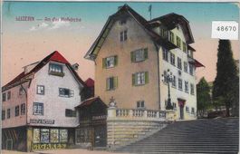 Luzern - An der Hofkirche - Litho