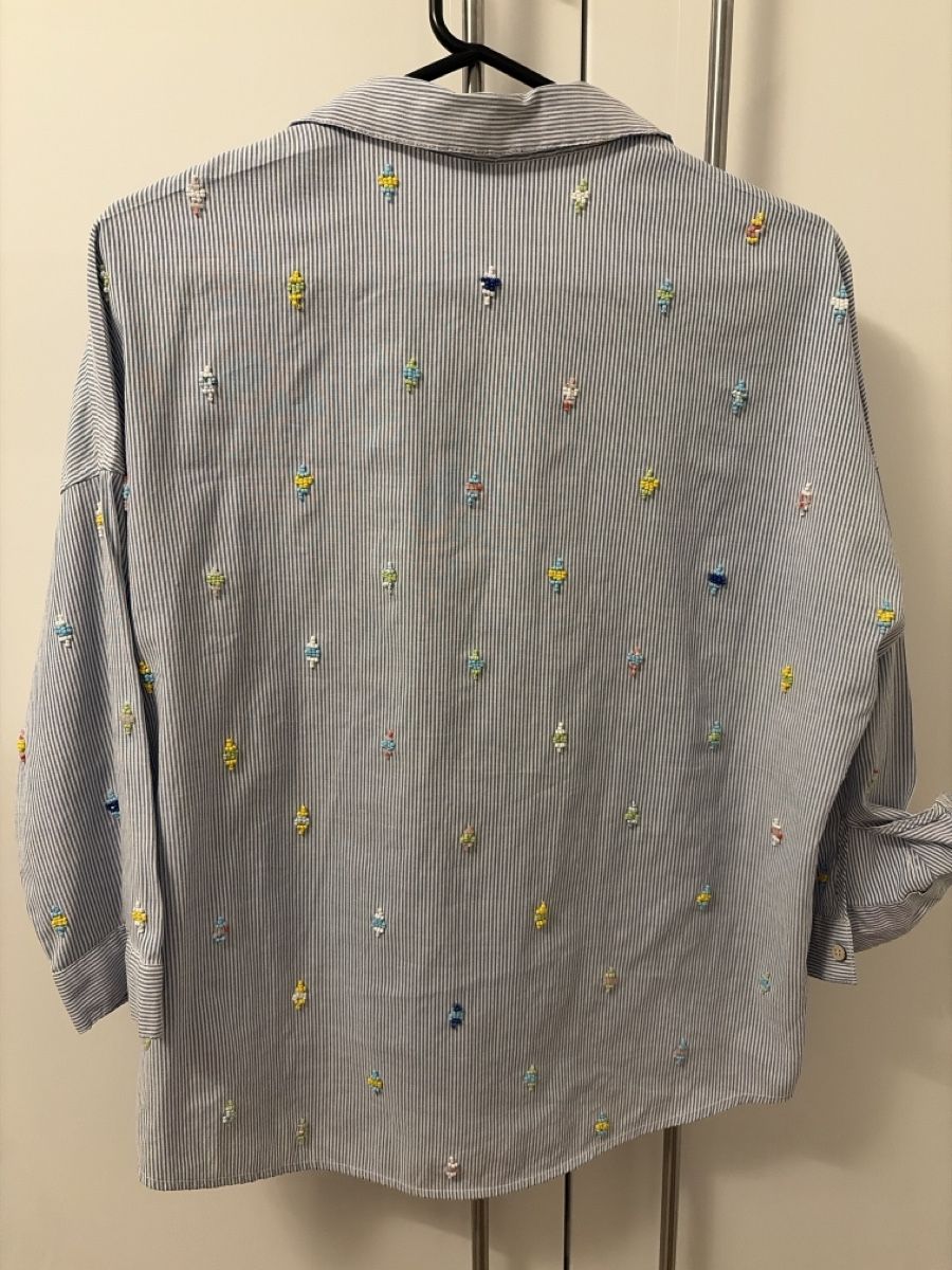 Chemisiers: Stripe Embroidered Shirt Size M – D'occasion à Zürich par cme_ft9l 3