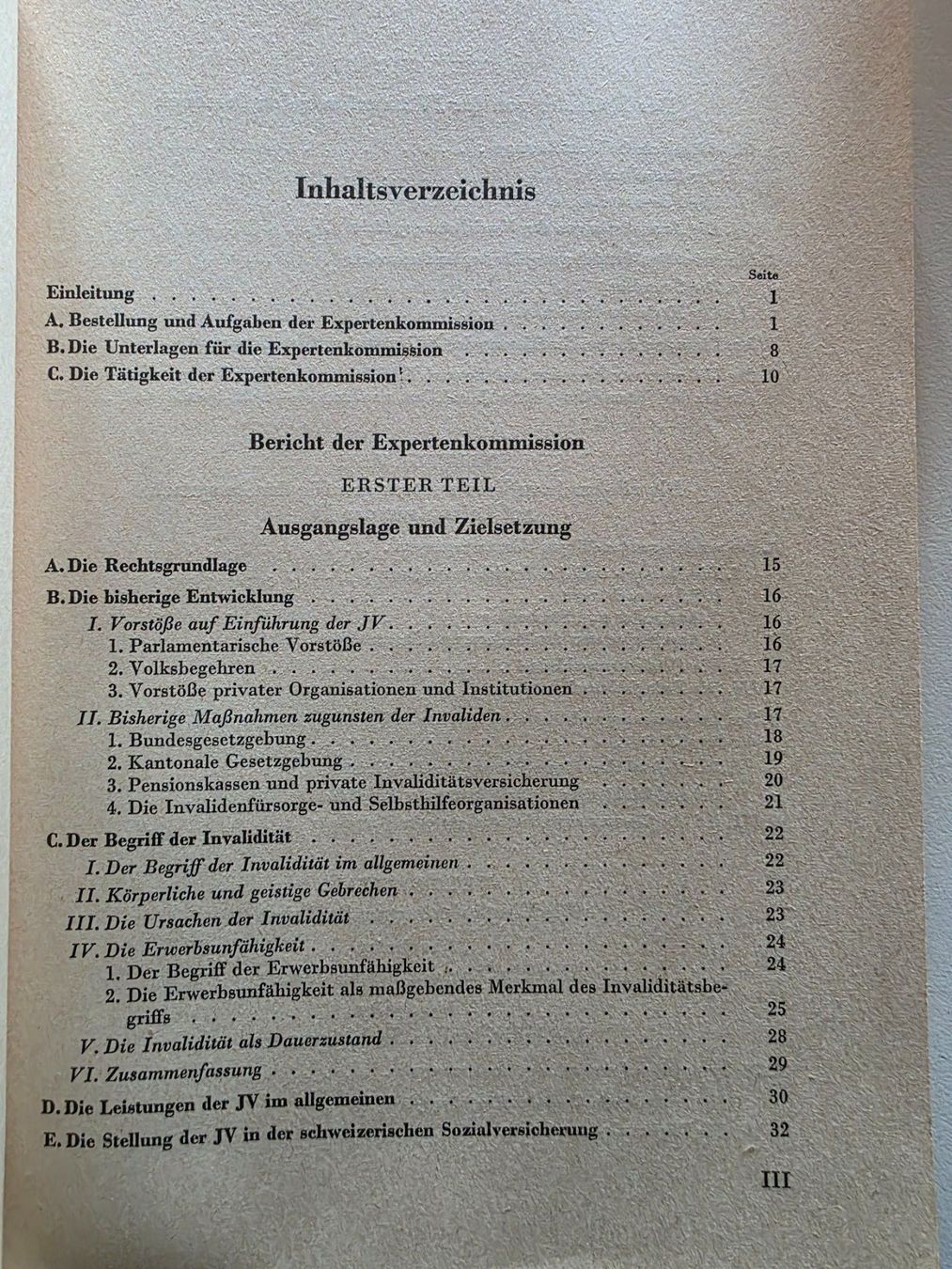 Libri: Bericht Eidgen. Expertenkommission Einführung IV 1956 – Usato da Walterswil BE venduto da Lonitti 1