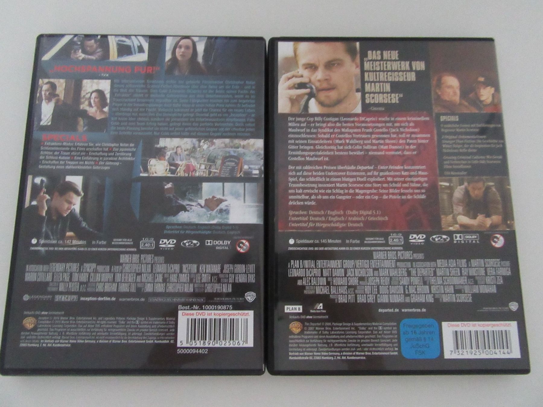Alle DVDs: Inception + Departed - Leonardo di Caprio, 2x DVD's – Gebraucht aus Bern von Mariana7 1