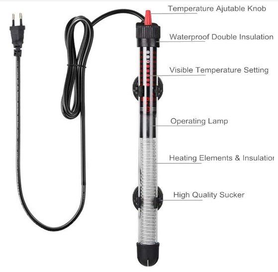 Editbar 50W Aquarium Heizung - PTC Heizstab Mit Thermostat Für 30L Fischtanks