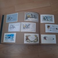 altes Kärtchenalbum mit über 100 schöne Kärtchen