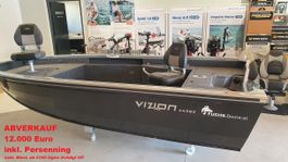 ABVERKAUF Vizion 440 RS Aluminium Angelboot Alu Boot Fischer