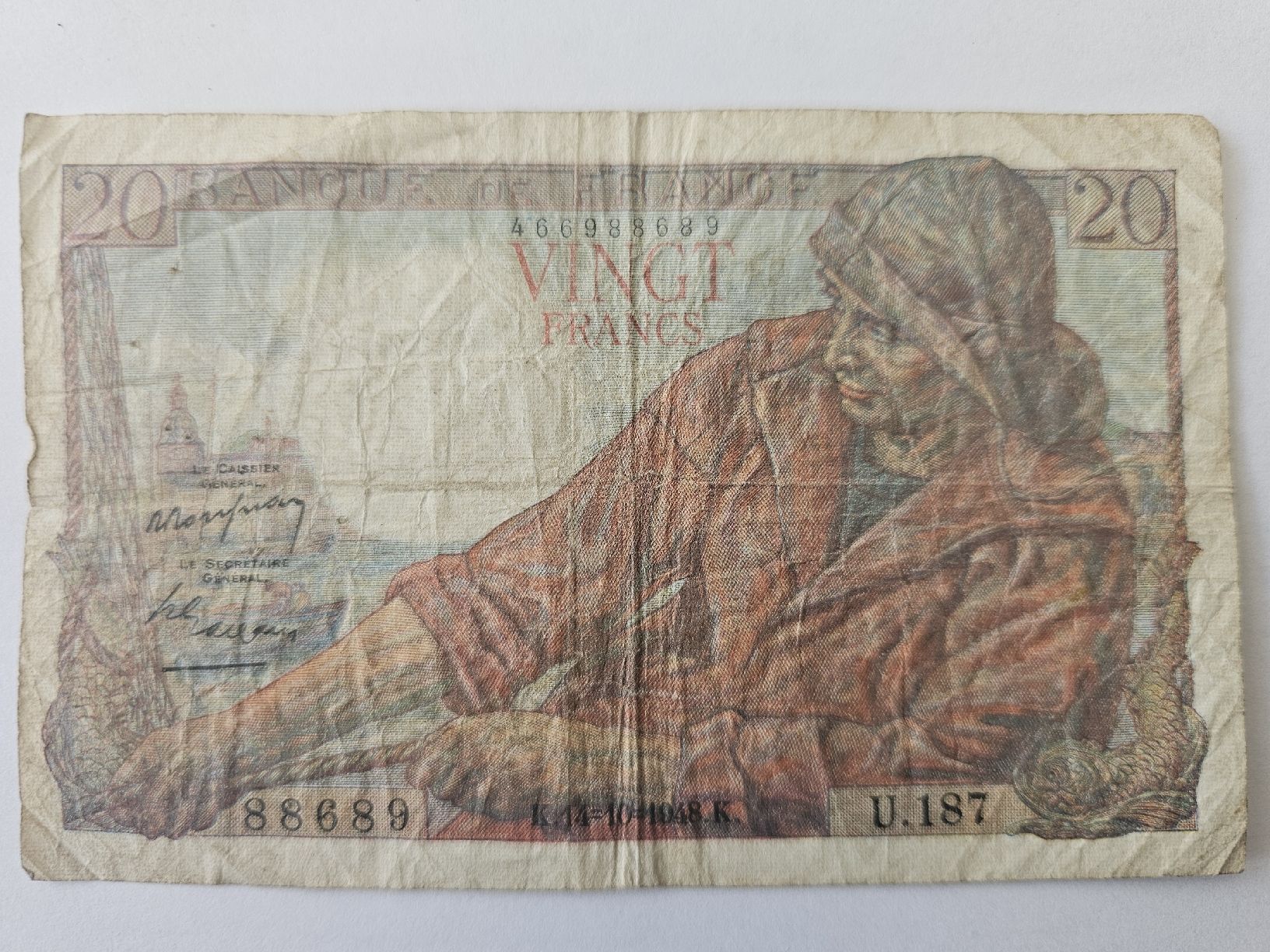 Banconote: France - 20 francs 1948 – Usato da Nidau venduto da Misterpix
