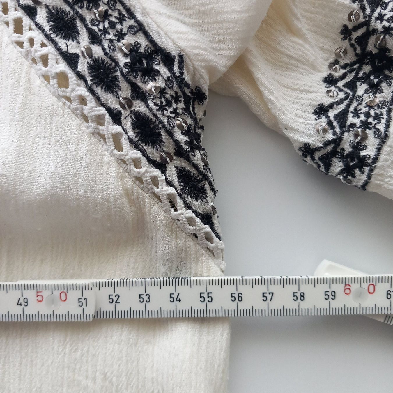Camicette: Tolle Boho Bluse Shabby romantisch Gr. .L 40 weiss – Usato da Nottwil venduto da cecilia44 5