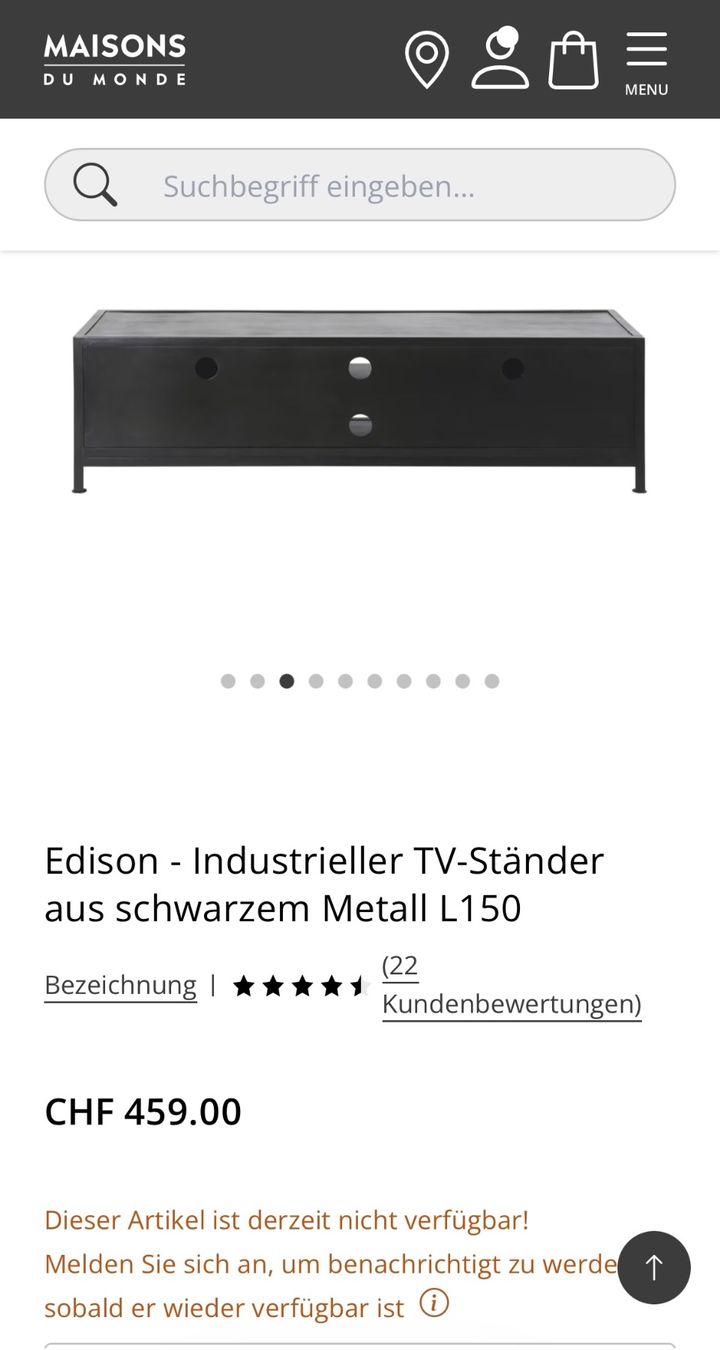 Maisons du monde Mobili TV: Designer TV-Tisch Industrial – Usato da Dübendorf venduto da Jon__ 2