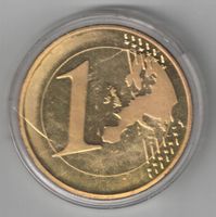 Glücksmünze Spanien - 1 Europa Münze - Glück und Gesundheit