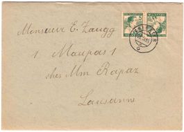 1915    5+5Rp. Kehrdruck Pro Juventute auf Brief