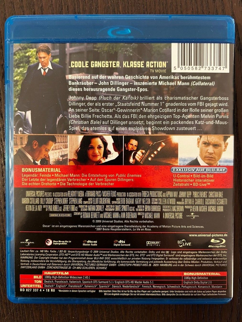 Tutti i DVDs: Public Enemies – Usato da Zürich venduto da Blu-ray_ZH 1