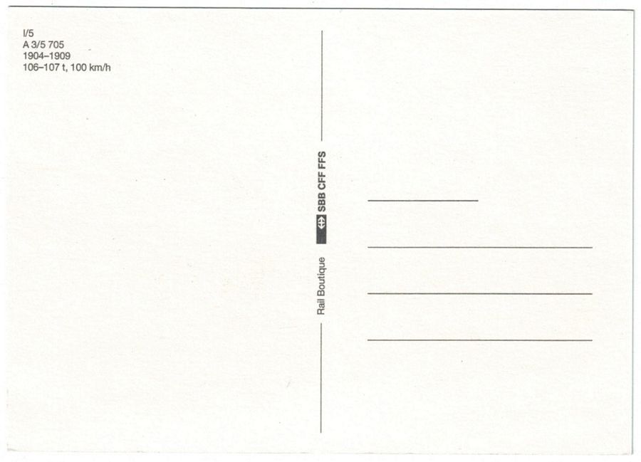 Cartoline postali: A 3/5 705 1904-1909 – Usato da Frauenfeld venduto da POML 1