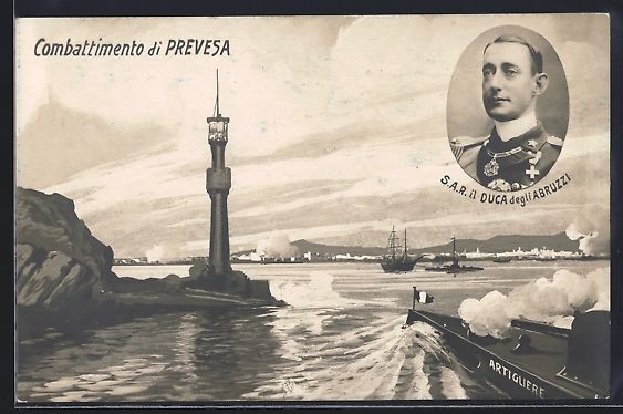 Cartoline postali: Combattimento di Prevesa, Il Duca degli  – Usato da Berlin venduto da bartko-reher