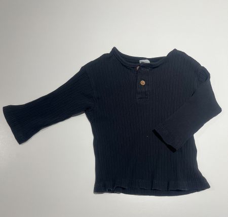 H&M, Langarmshirt, Sweatshirt, schwarz, Gr. 68