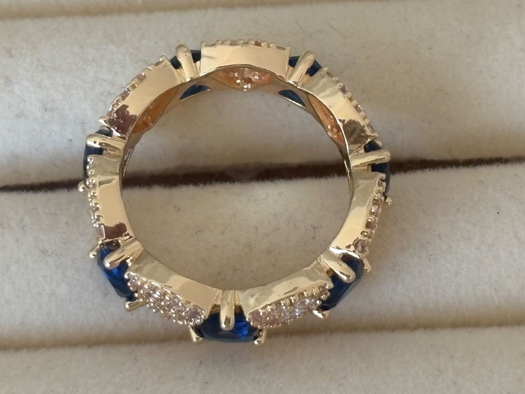 Anelli: Luxus Elegante Gr.19/9 Ring Farbe: Gold/blau – Nuovo (secondo la descrizione) da Biel-Bienne venduto da Roserosse13 3