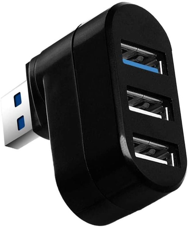 Drehbarer 3Port HUB USB 3.0 + 2 USB 2.0 Adapter Splitter USB 5