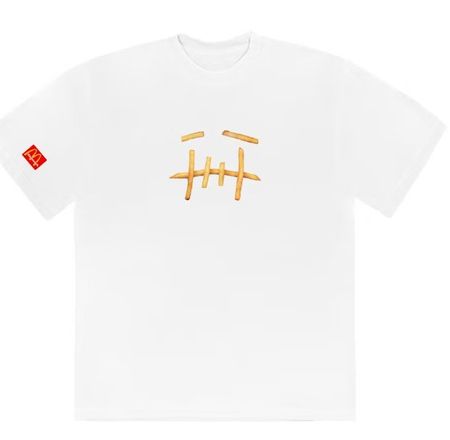 Travis Scott x McDonald's Fry T-shirt, Size M, White