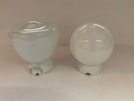 Vintage Kugellampen mit Porzellansockel