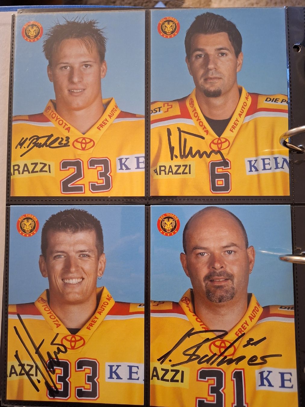 Autografi: 21 Autogrammkarten SCL Tigers, Langnau – Usato da Thun venduto da wuschu