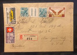 1939  1 Postbrief ab Bern nach New York mit F14 oder F14z