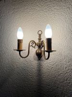 Wandleuchte zweiflammig Messing guter Zustand