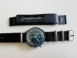 Bracelet NATO noir pour OMEGA x SWATCH Mission to the Moon