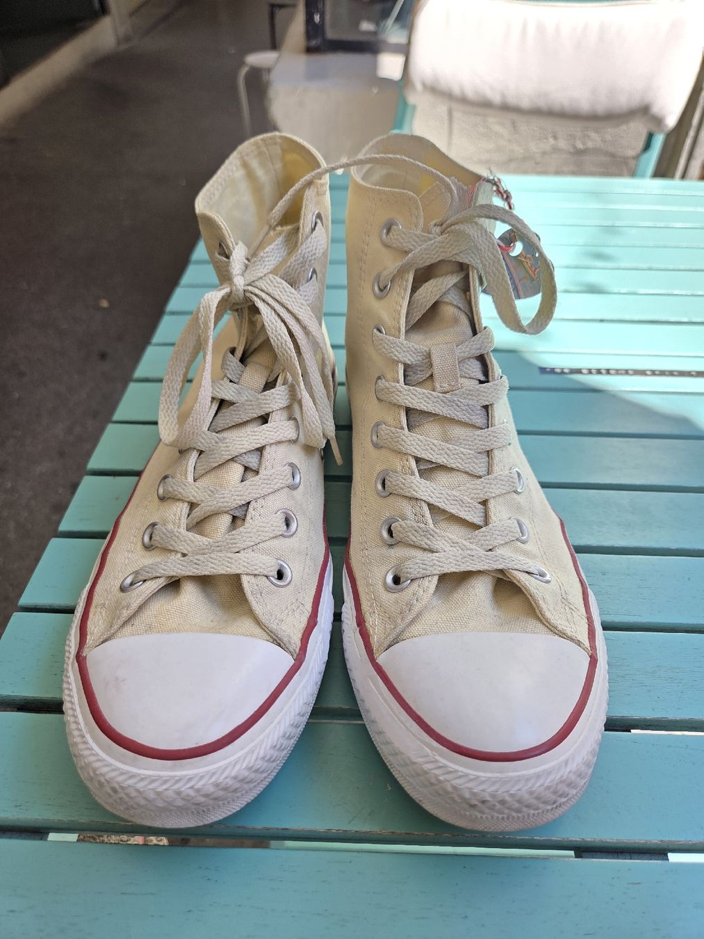 Converse Scarpe da uomo: Converse Chuck Taylor All Star High Gr. 42 Beige – Usato da Bern venduto da -Aniko- 1