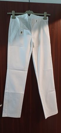 White cotton trousers Carla G. Italian Size 40 ( Ch 34-36)