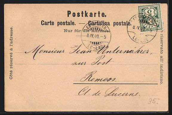 Cartoline postali: Litho Vevey, Ortsansicht, Barque du Lac – Usato da Berlin venduto da bartko-reher 1