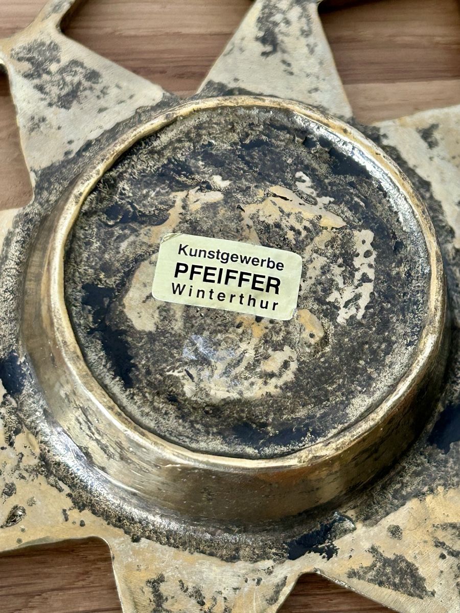 Kerzenständer: Schweizer Messing Teelichthalter Stern, Pfeiffer Winterthur – Gebraucht aus Wettingen von Mmccl 4