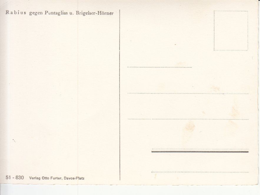 Cartoline postali: Rabius ca. 1950 – Usato da Bürglen TG venduto da StampGraf 1