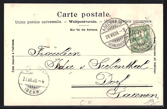 Cartoline postali: Adelboden /Berner-Oberland, Pension Alpe – Usato da Berlin venduto da bartko-reher 1