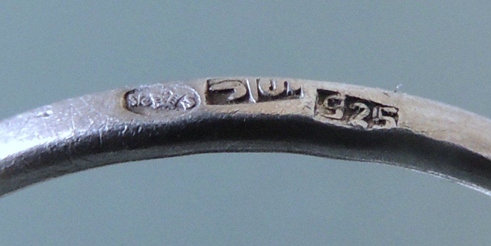 Anelli: Bernstein Silber 925 Fingerring Gr. 59 – Usato da Waldenburg venduto da schaller707 5