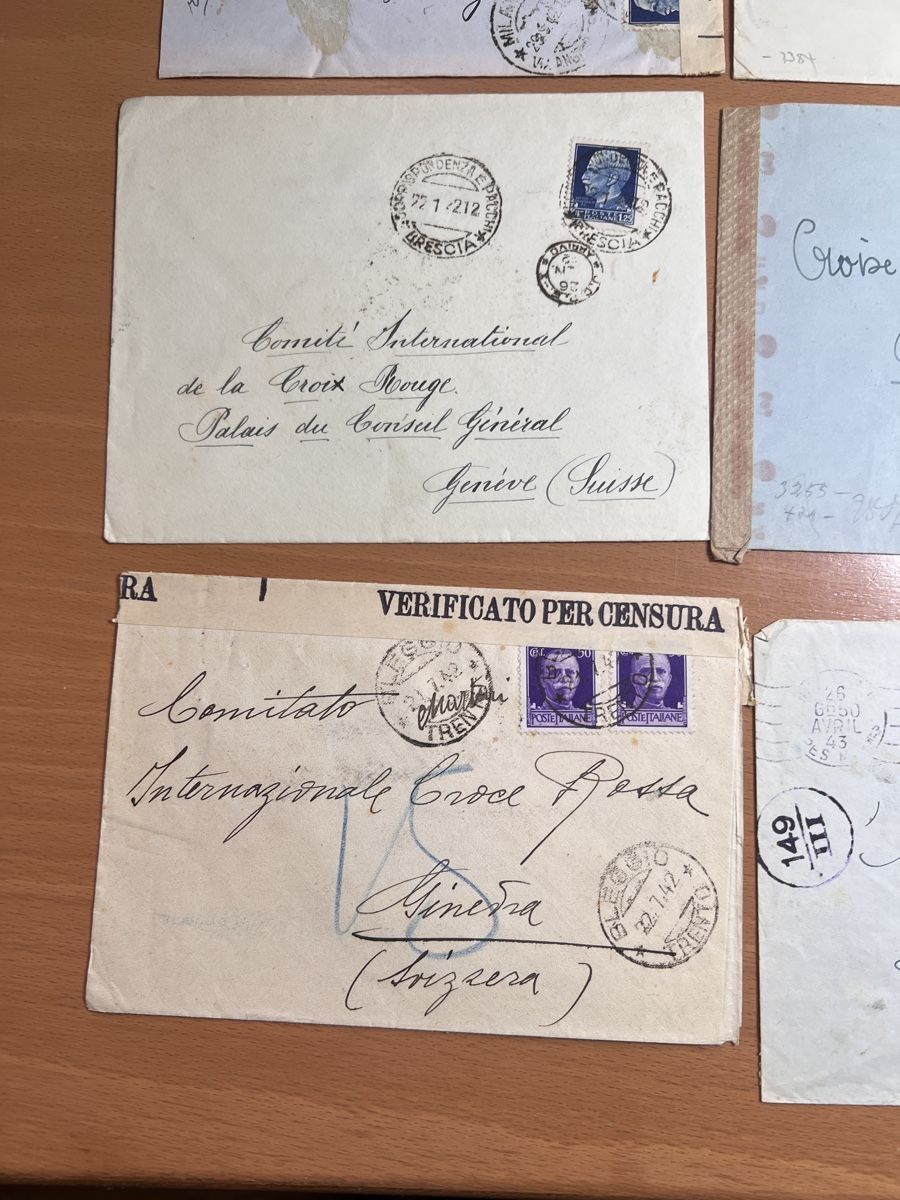 Tutti i francobolli: Rote Kreuz Briefe, Genf, WWll 14 stk. – Usato da Riehen venduto da Higgins7 4