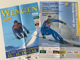 2 Kleinplakate Weltcup-Rennen Adelboden und Wengen 2006