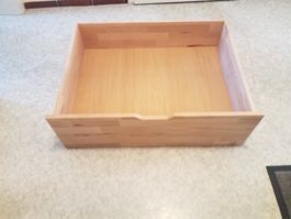 Bettschubkasten Kernbuche auf Rollen Neu 4 Stk.