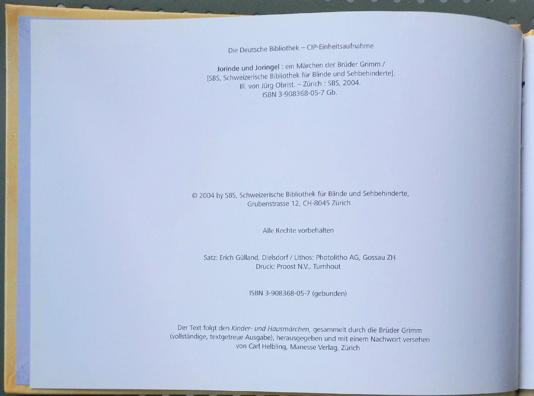 Libri: Buch - Jorinde und Joringel - Gebrüder Grimm – Usato da Niederuzwil venduto da lubimaja 1