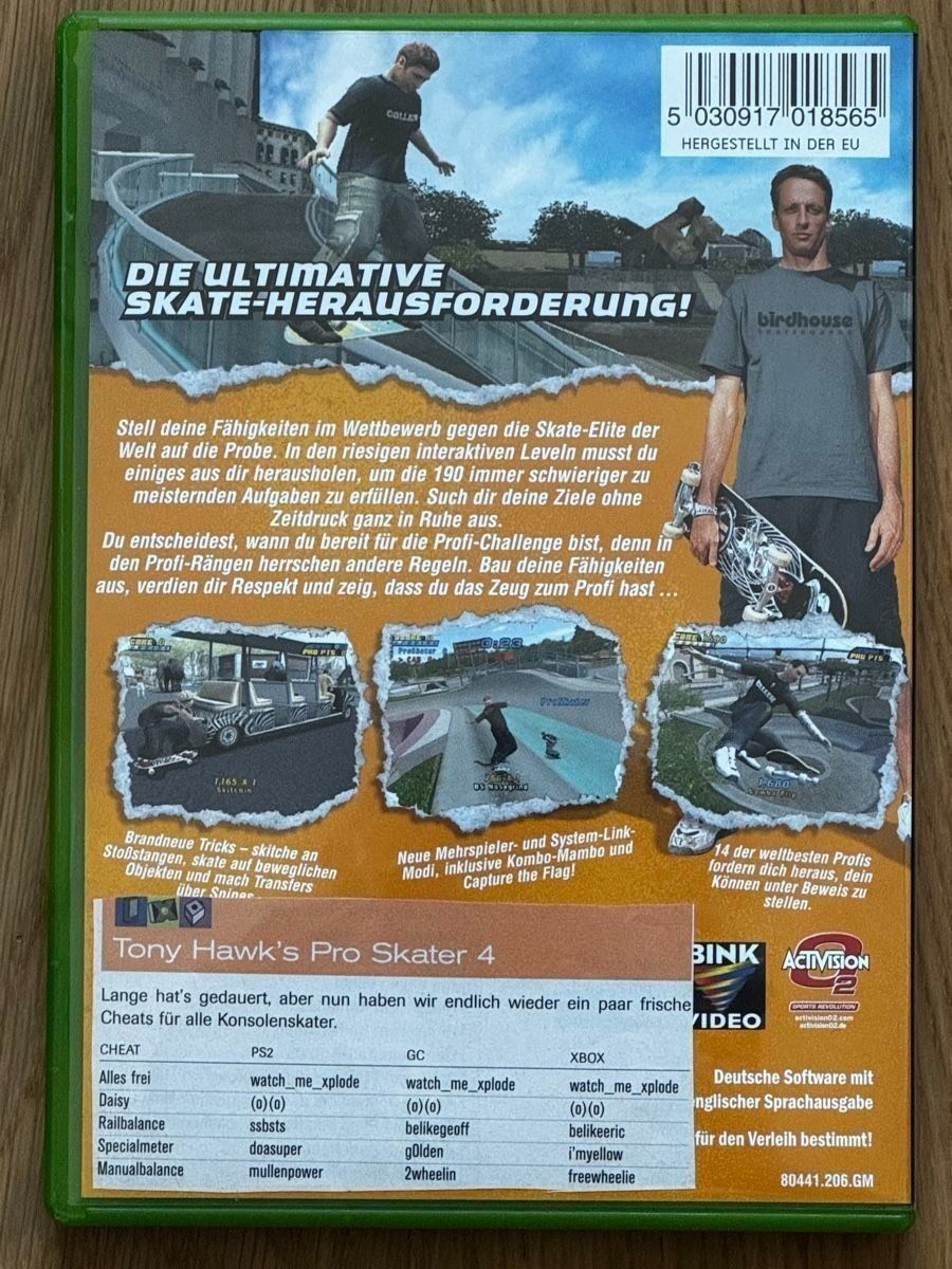 Giochi: Tony Hawk‘s Pro Skater 4 - CIB - Xbox – Usato da Uster venduto da GamesAndStuff 1