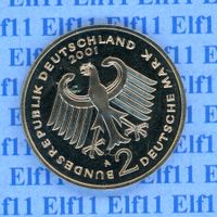 DEM___2.00 2001A Erhard stgl aus Münzsatz 2 Deutsche Mark