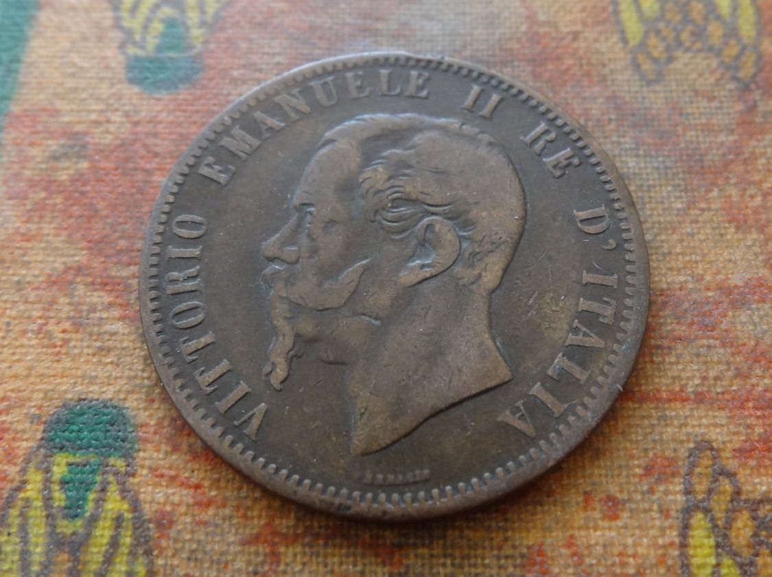 Tutti le monete: ITALIE  10  Centesimi  1866 – Usato da Romanel-sur-Lausanne venduto da Swift13 1