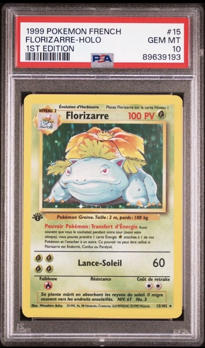 Pokémon Carte collezionabili: PSA 10 1st edition Français Florizarre – Nuovo e nell'imballaggio originale da Genève venduto da ali_f6yg